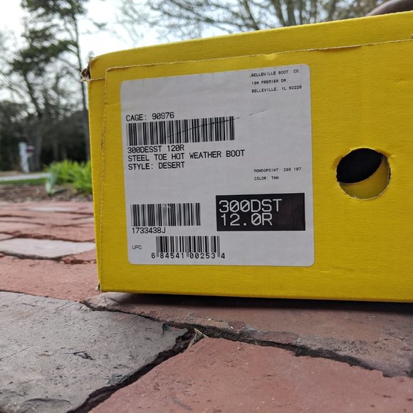 Belleville 300 DST Men's Steel Toe Hot Weather Boots Size 12.0R Desert - Picture 5 of 16